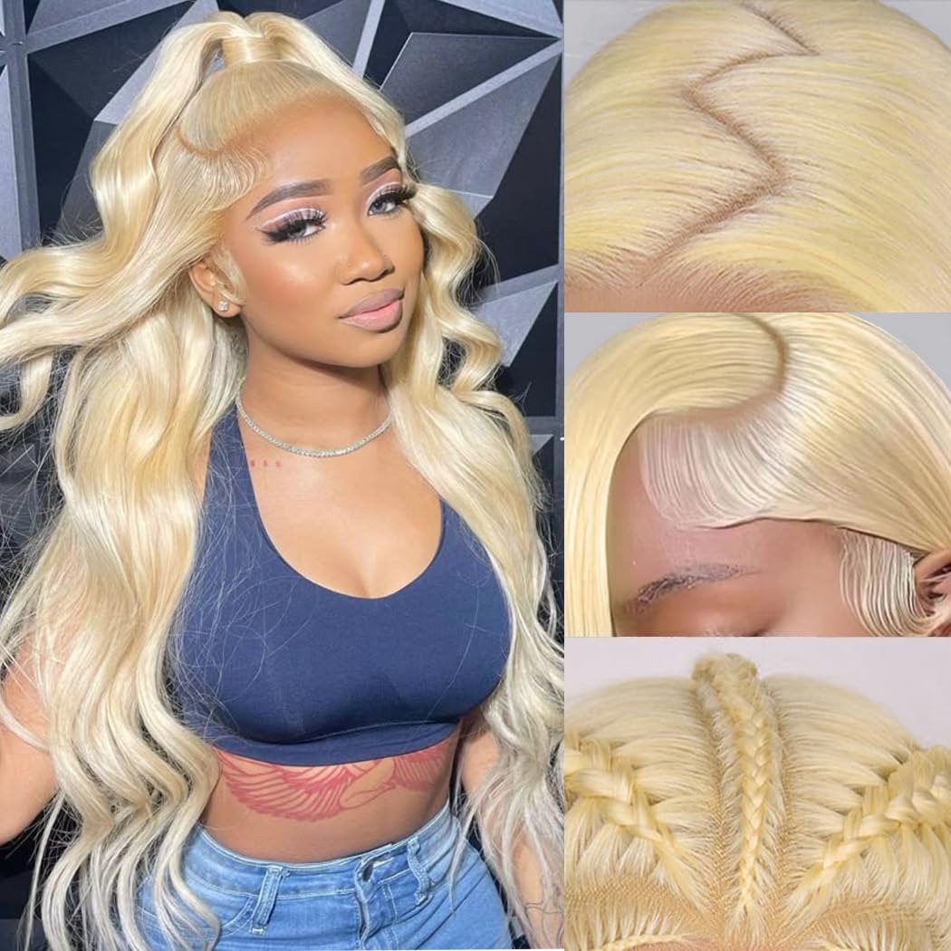 613 Blonde Body Wave Lace Front Wig - 613 HD Lace Frontal Perücke 200%