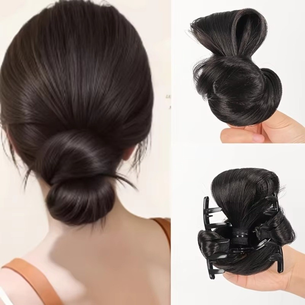 Claw Clip Messy Bun Hair Piece - Natürlich synthetische Haarknoten-Perücke, flauschige Textur, natürlicher