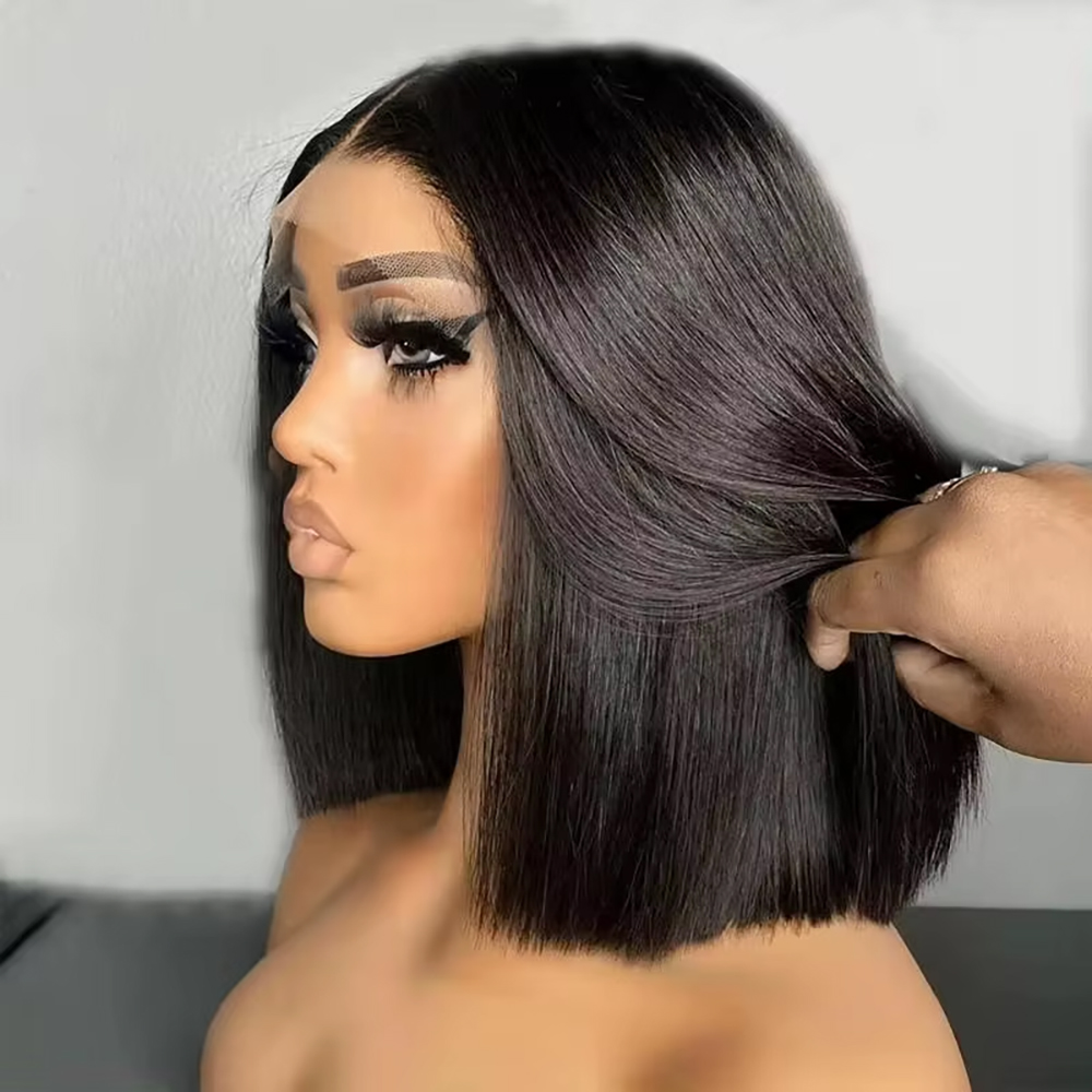 Pre Parted 13X4 Lace Front Bob Wig - Brasilianische glatte Bob-Perücke, 13x4 Lace-Front-Perücke aus