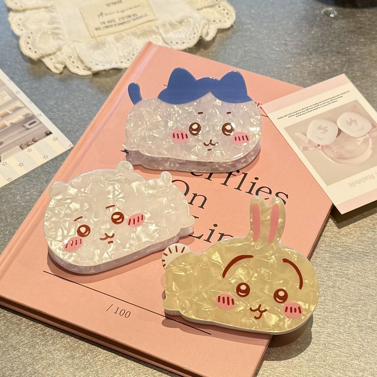 Hair Bundles - Chiikawa Usagi Hachiware Niedliche Cartoon-Haifischklauen-Clips Süße