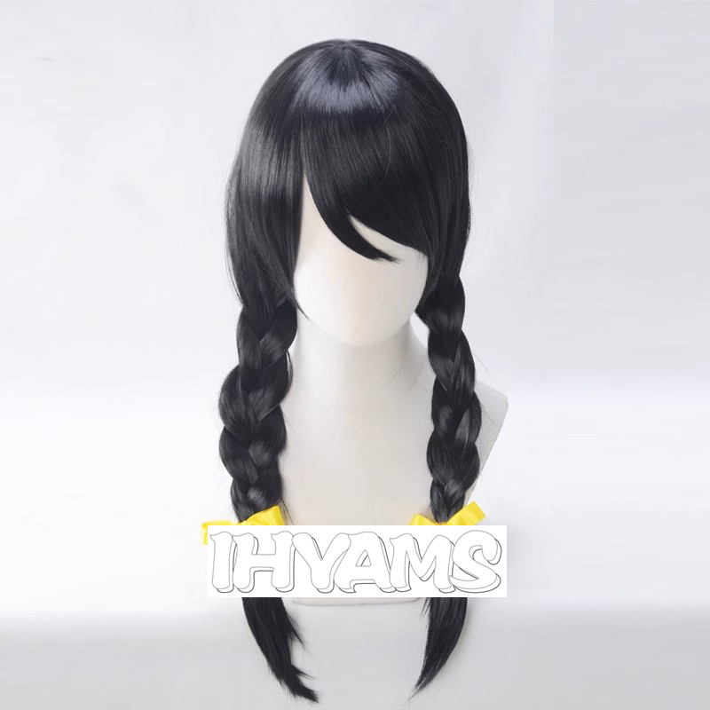 Synthetic Braided Wigs For Black Women - Bakemonogatari Hanekawa Tsubasa Perücke Cosplay Schwarze