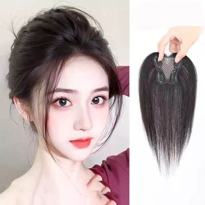 Seamless Clip In Hair Extensions Human Hair - Atmungsaktives Echthaar-Toupet zur Haarreparatur, natürliches Haarteil