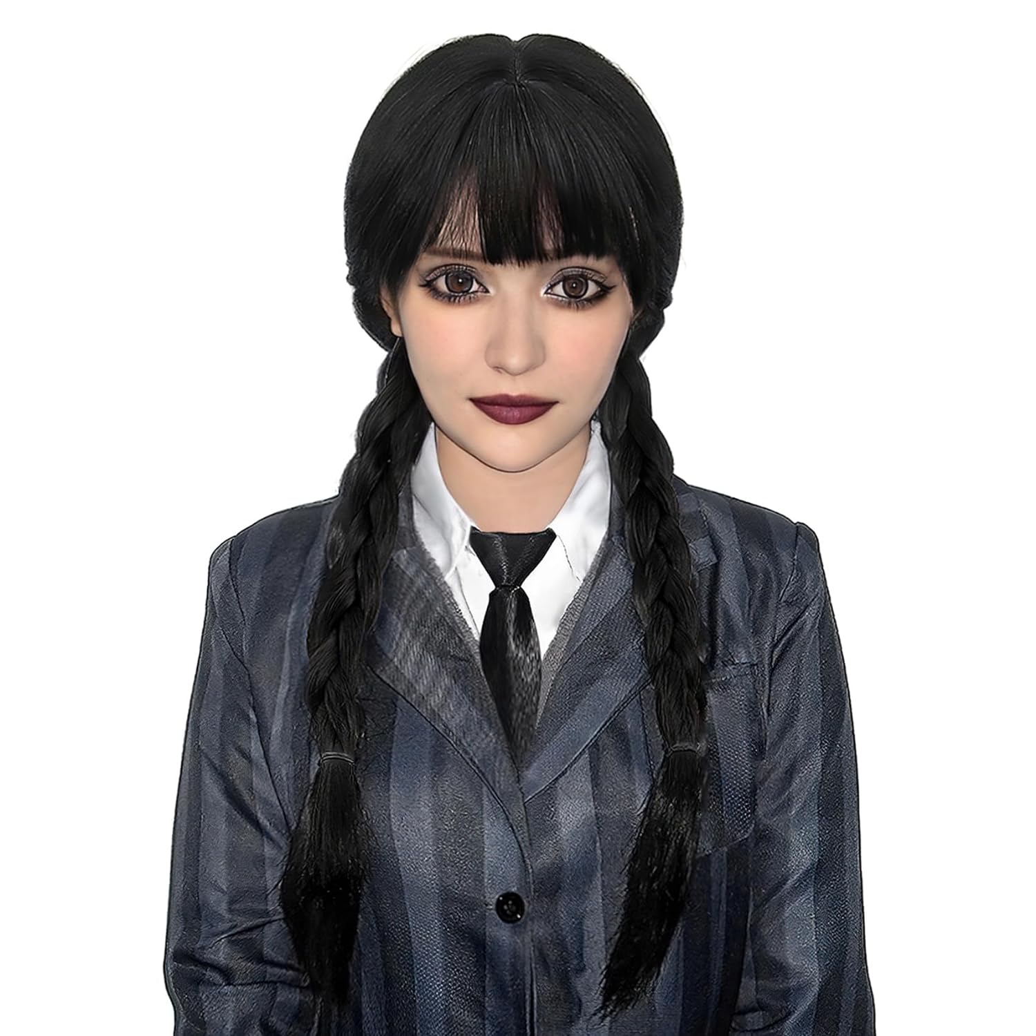 Synthetic Braided Wigs For Black Women - Lange schwarze geflochtene Perücke Widnes day