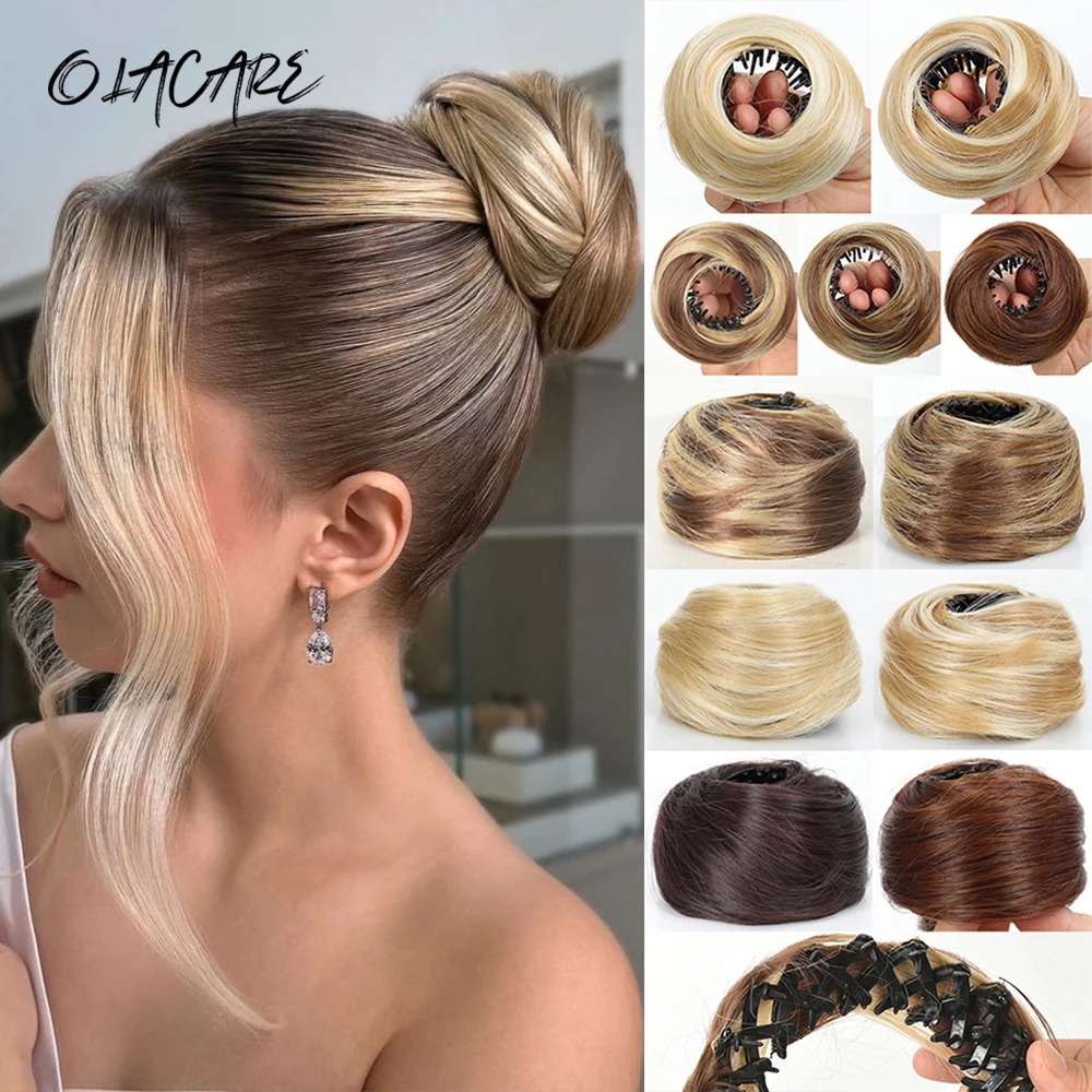 Claw Clip Messy Bun Hair Piece - Synthetischer Mini-Haarknoten mit Clip, unordentlicher Haarknoten,
