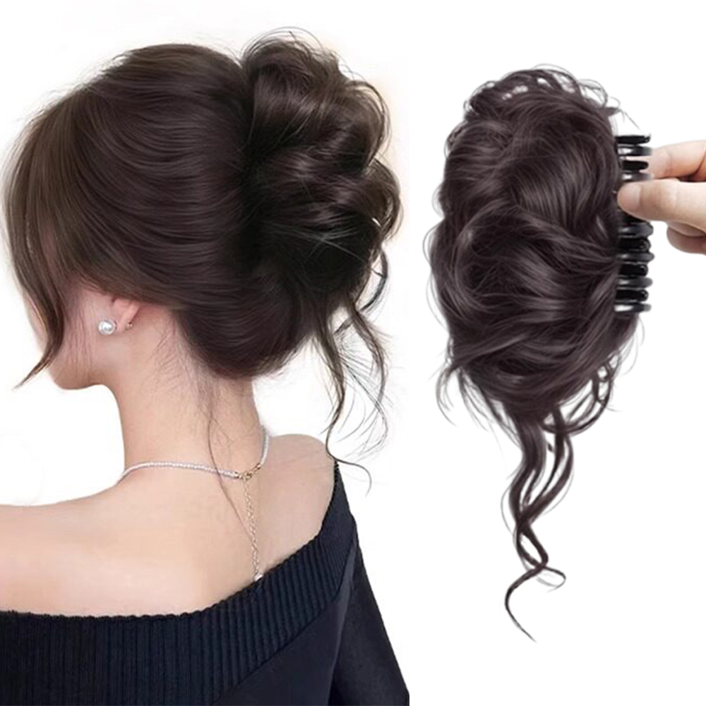 Claw Clip Messy Bun Hair Piece - 1 Stück Eleganter Chignon-Haarknoten mit Clip,