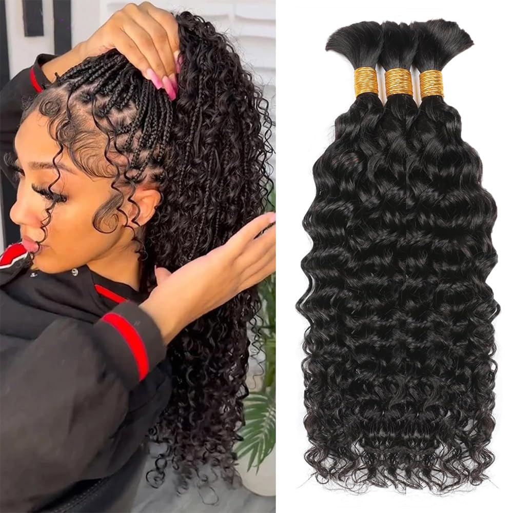 Wasserwellen-Echthaar zum Flec – Water Wave Bulk Human Hair For Braiding Bewertung und Preis