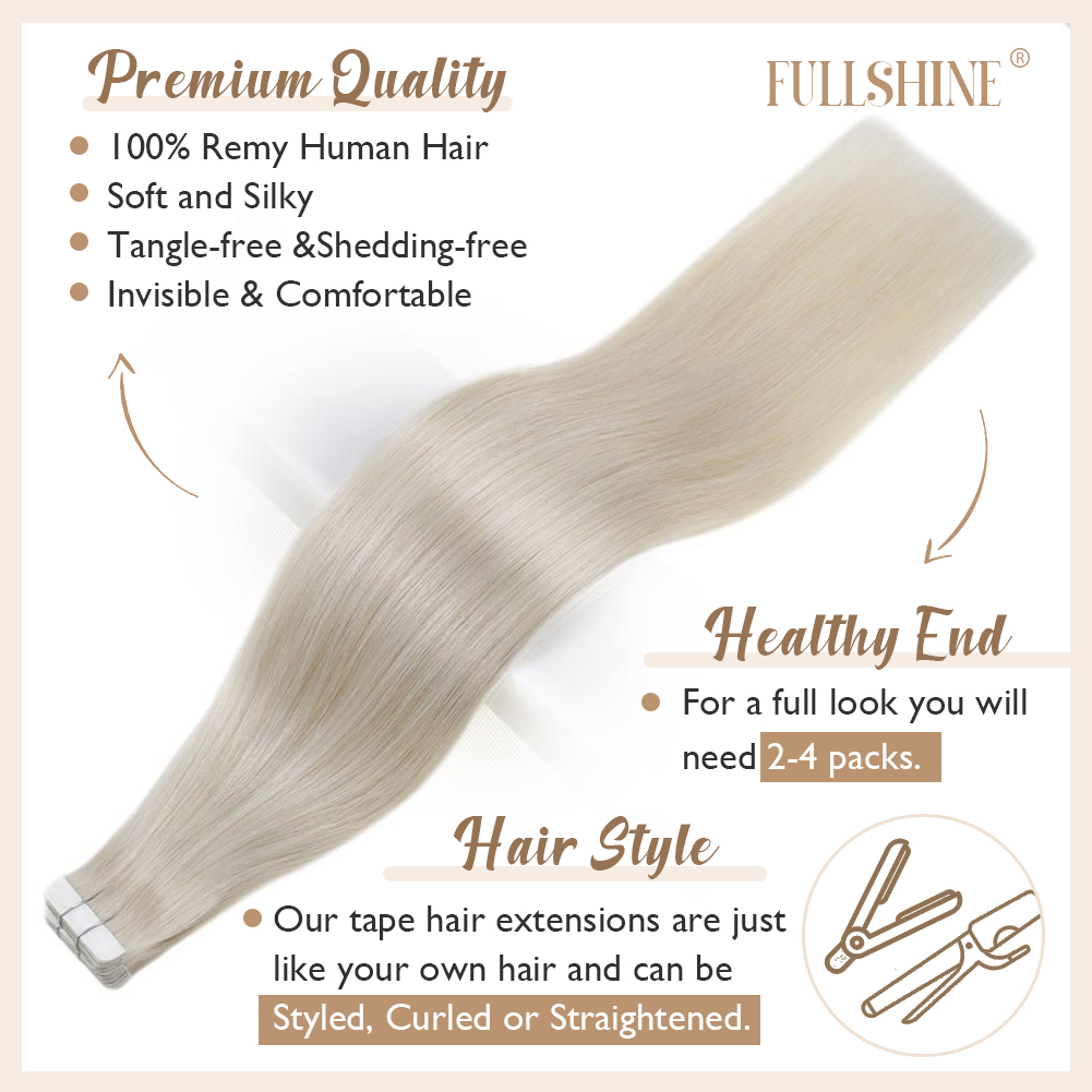 Full Shine Tape in Haarverläng – Invisible Tape In Extensions Real Hair Bewertung und Preis