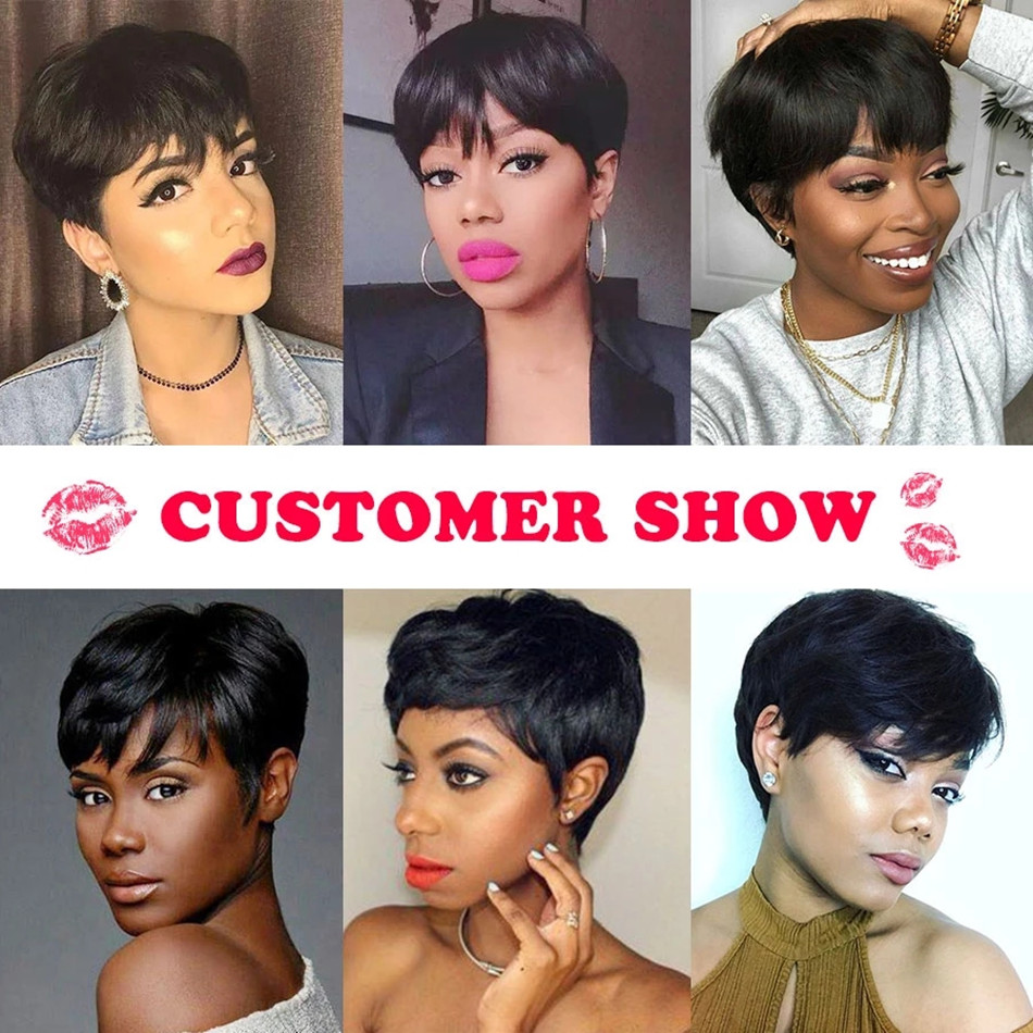 Kurze Bob Pixie Cut Perücke, P – Short Pixie Cut Wig Human Hair Cheap Bewertung und Preis