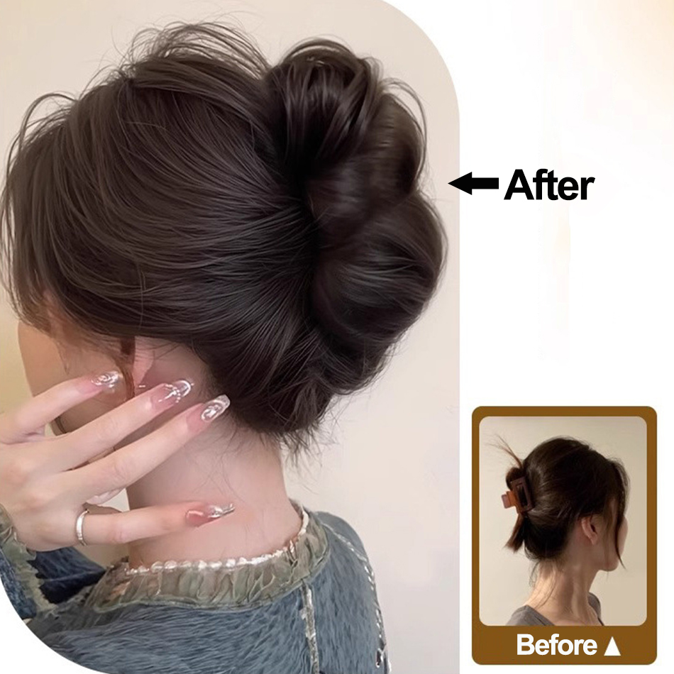 Synthetisches, unordentliches  – Claw Clip Messy Bun Hair Piece Bewertung und Preis