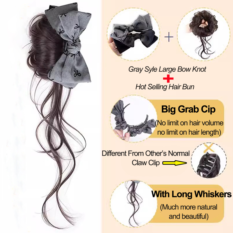 Synthetische Haarknoten-Haarve – Claw Clip Messy Bun Hair Piece Bewertung und Preis