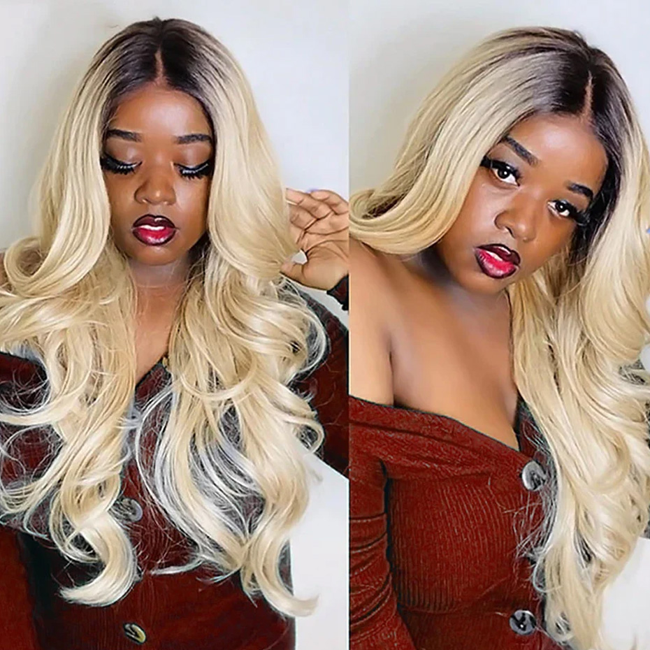 1B 613 Blonde Ombre Echthaarpe – 613 Blonde Body Wave Lace Front Wig Bewertung und Preis
