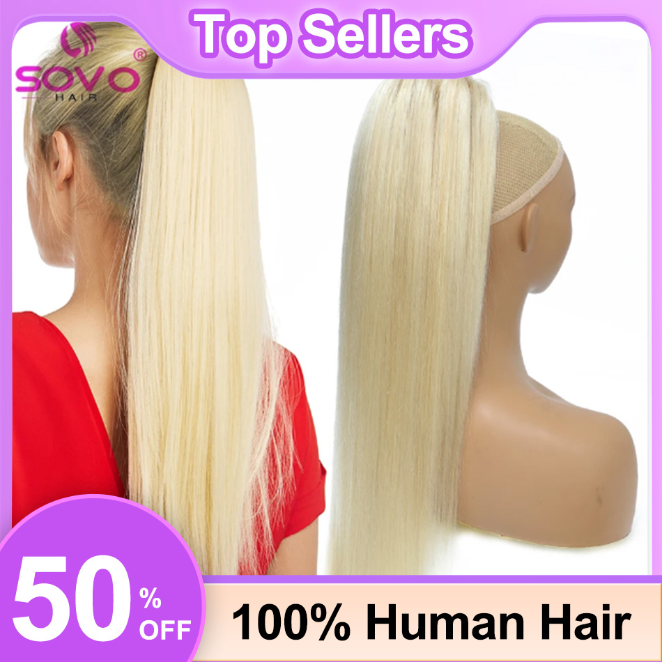SOVO Kordelzug-Pferdeschwanz,  – Seamless Clip In Hair Extensions Human Hair Bewertung und Preis