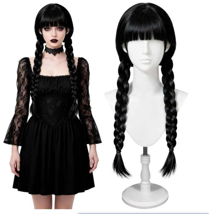 Lange Gothic-Cosplay-Perücken  – Synthetic Braided Wigs For Black Women Bewertung und Preis