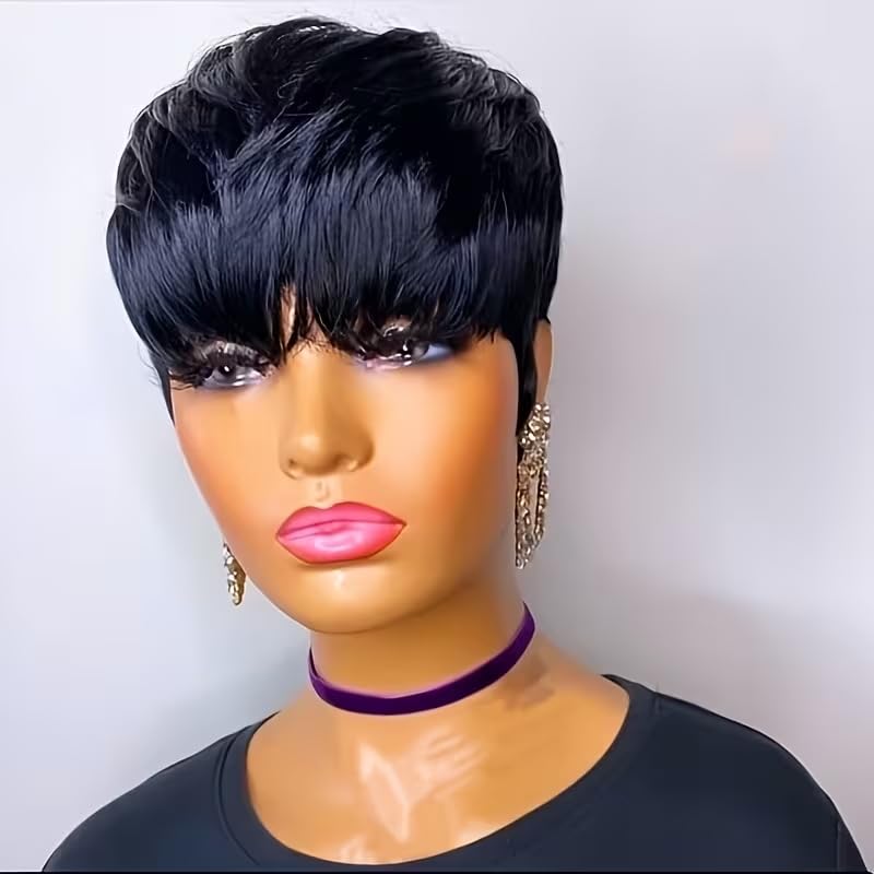 Kurze Pixie-Cut Echthaarperück – Short Pixie Cut Wig Human Hair Cheap Bewertung und Preis
