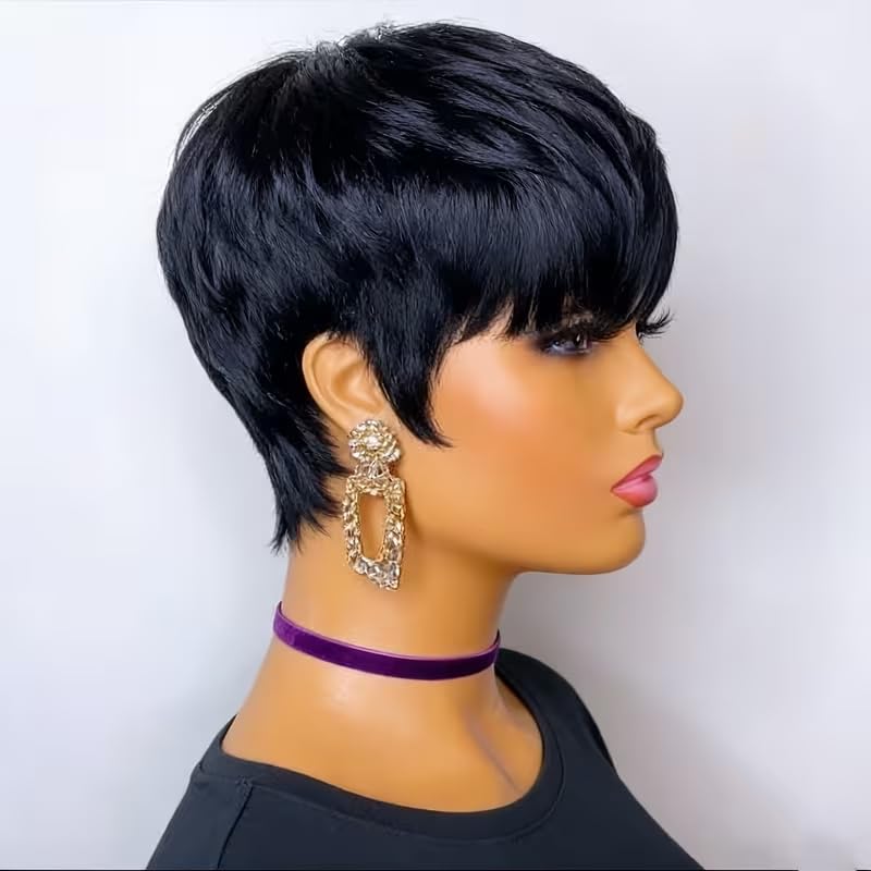 Kurze Pixie-Cut Echthaarperück – Short Pixie Cut Wig Human Hair Cheap Bewertung und Preis