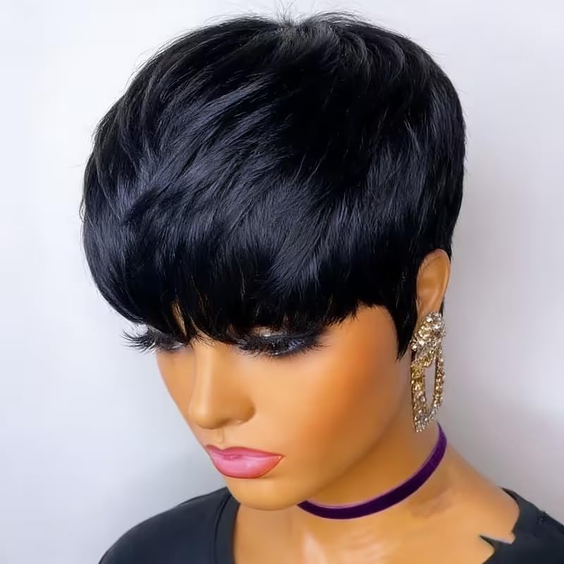 Kurze Pixie-Cut Echthaarperück – Short Pixie Cut Wig Human Hair Cheap Bewertung und Preis