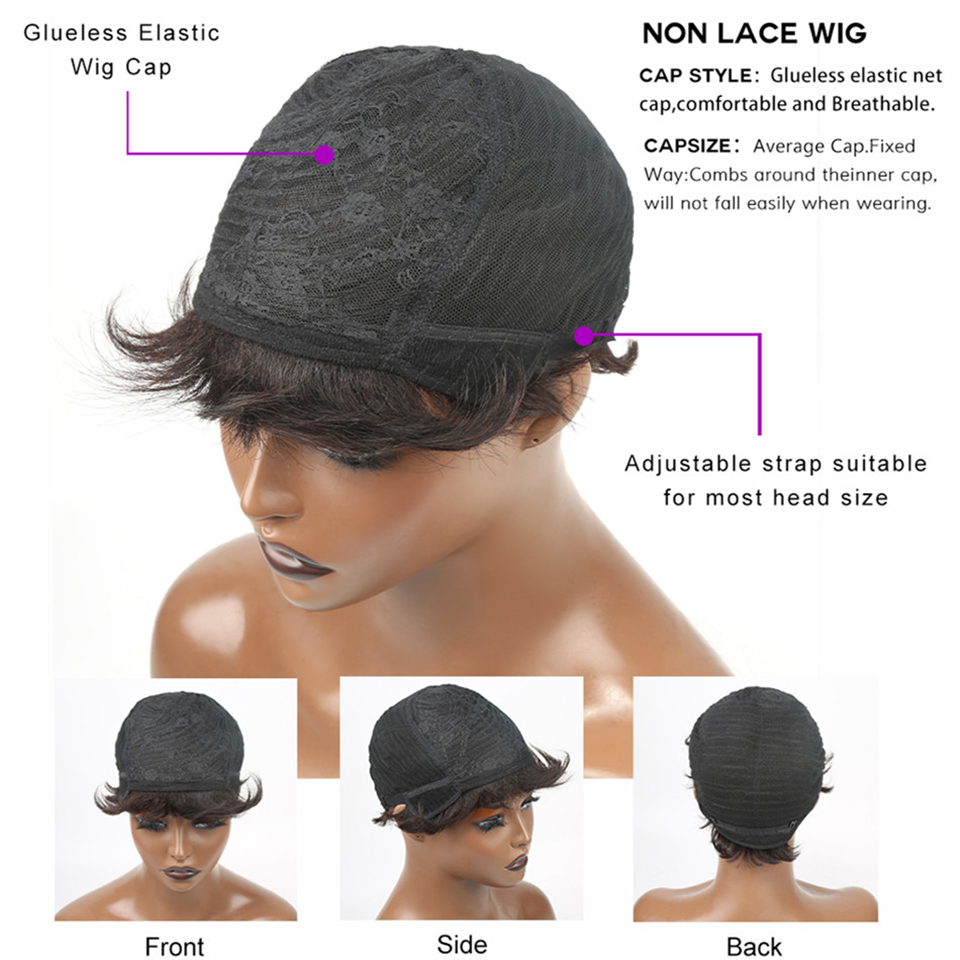 Kurze Echthaar Perücken Pixie  – Short Pixie Cut Wig Human Hair Cheap Bewertung und Preis