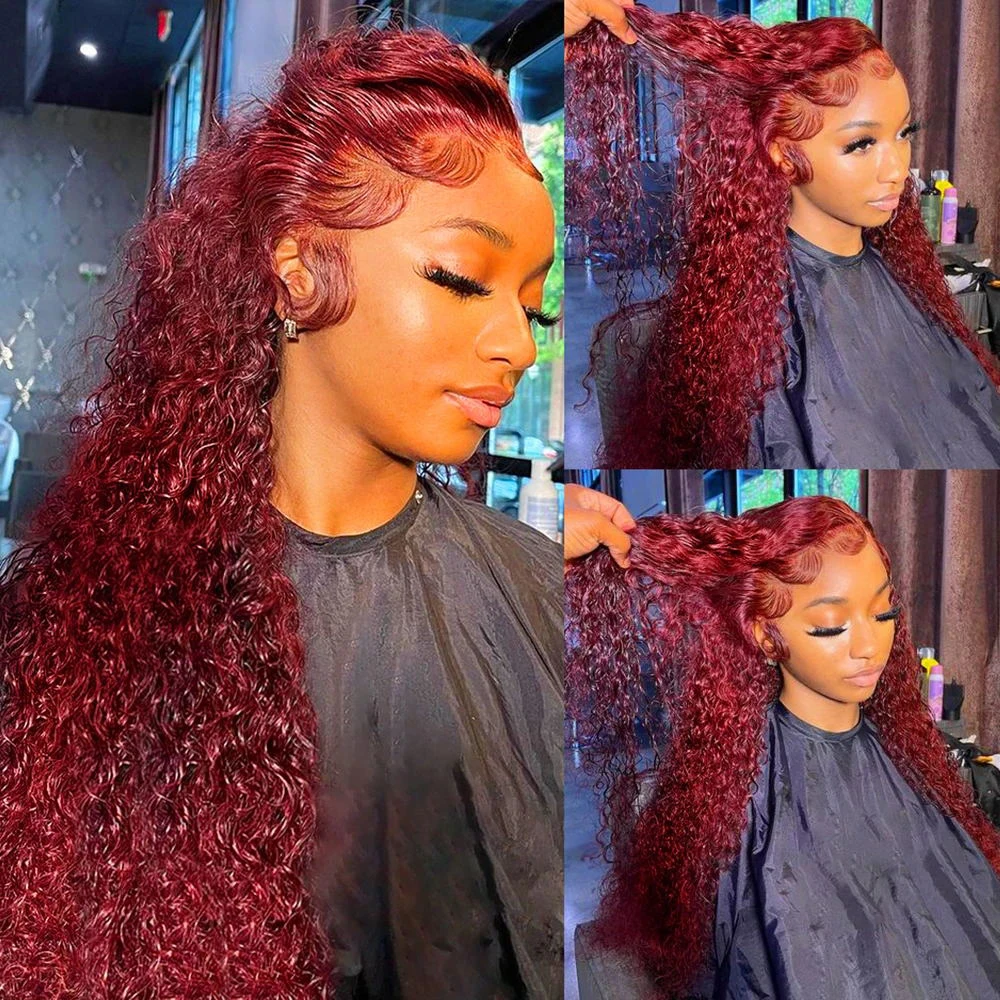 99J Burgunderrote Tiefwellen-P – Lace Front Wigs Bewertung und Preis