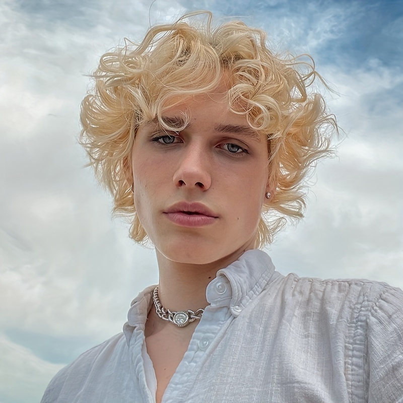 Herren-Perücke, blond, kurz, g – Synthetic Wigs Bewertung und Preis