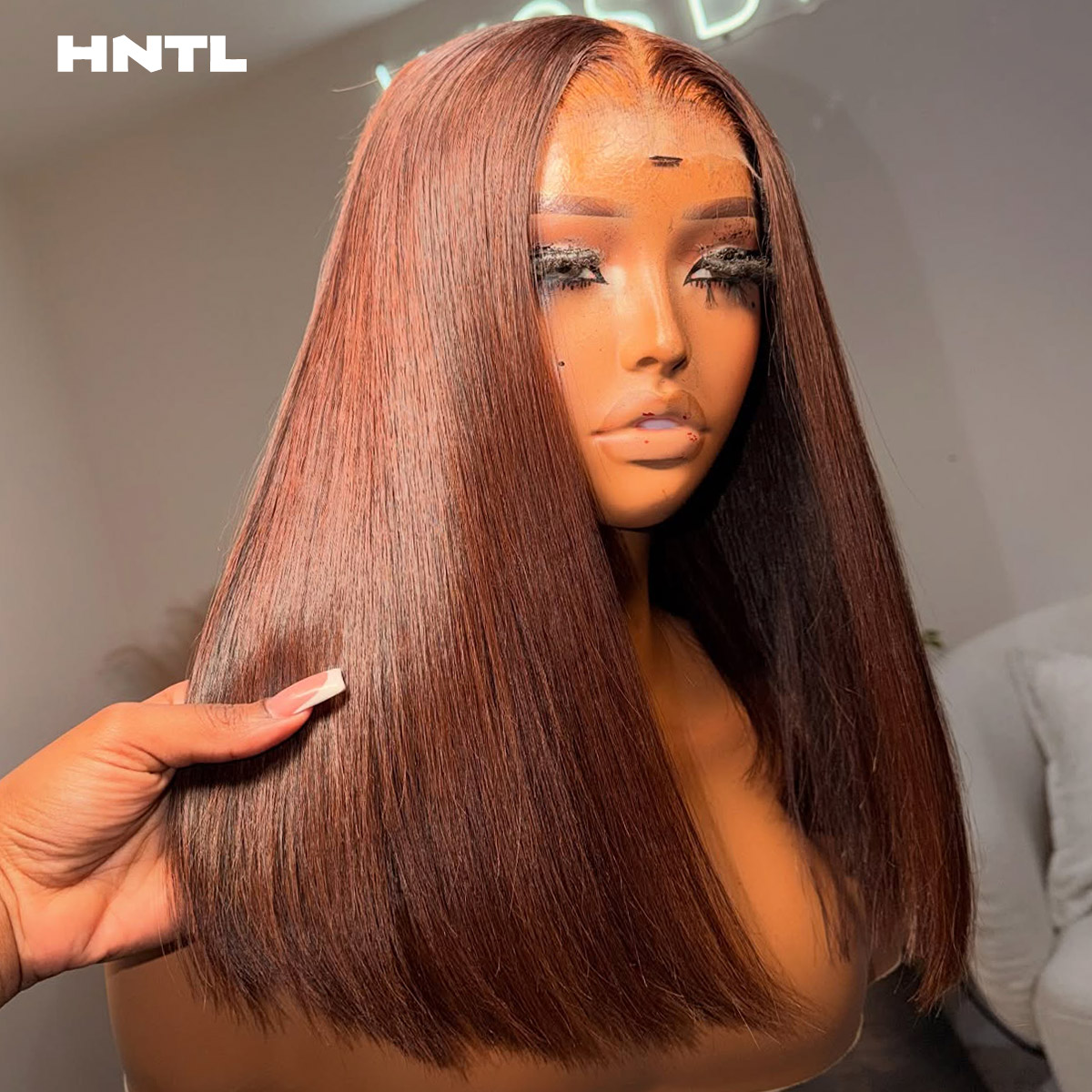 Glueless Wear-and-Go braune Bo – Pre Parted 13X4 Lace Front Bob Wig Bewertung und Preis