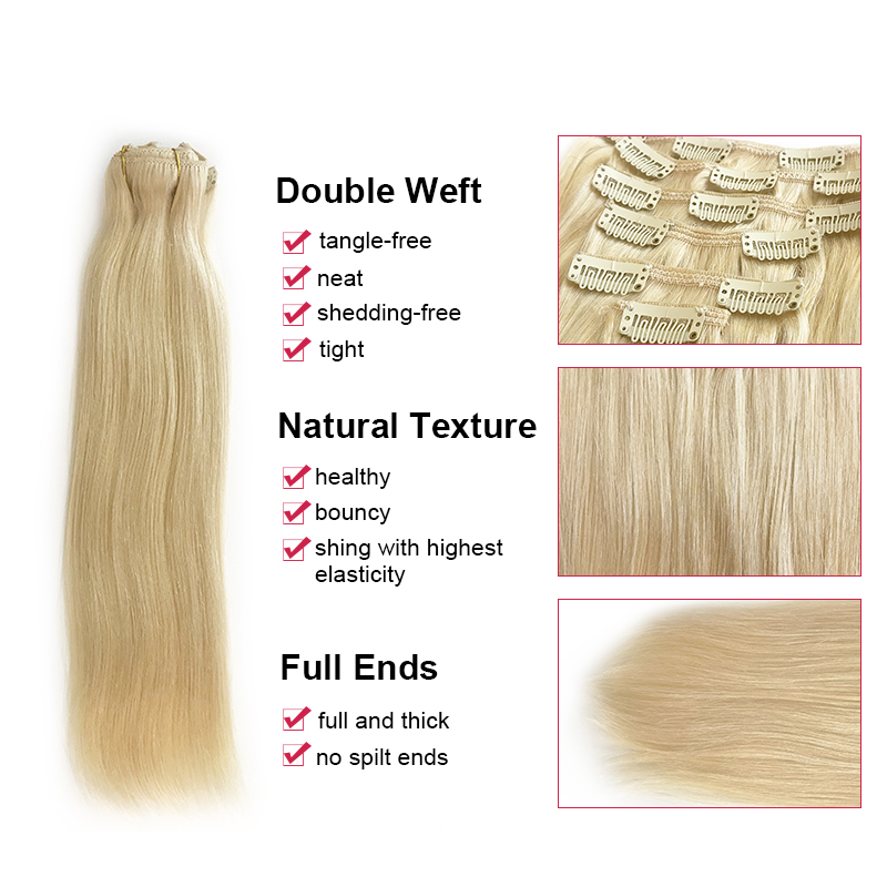 Ali Queen 7-teilige Clip-in Ha – Seamless Clip In Hair Extensions Human Hair Bewertung und Preis