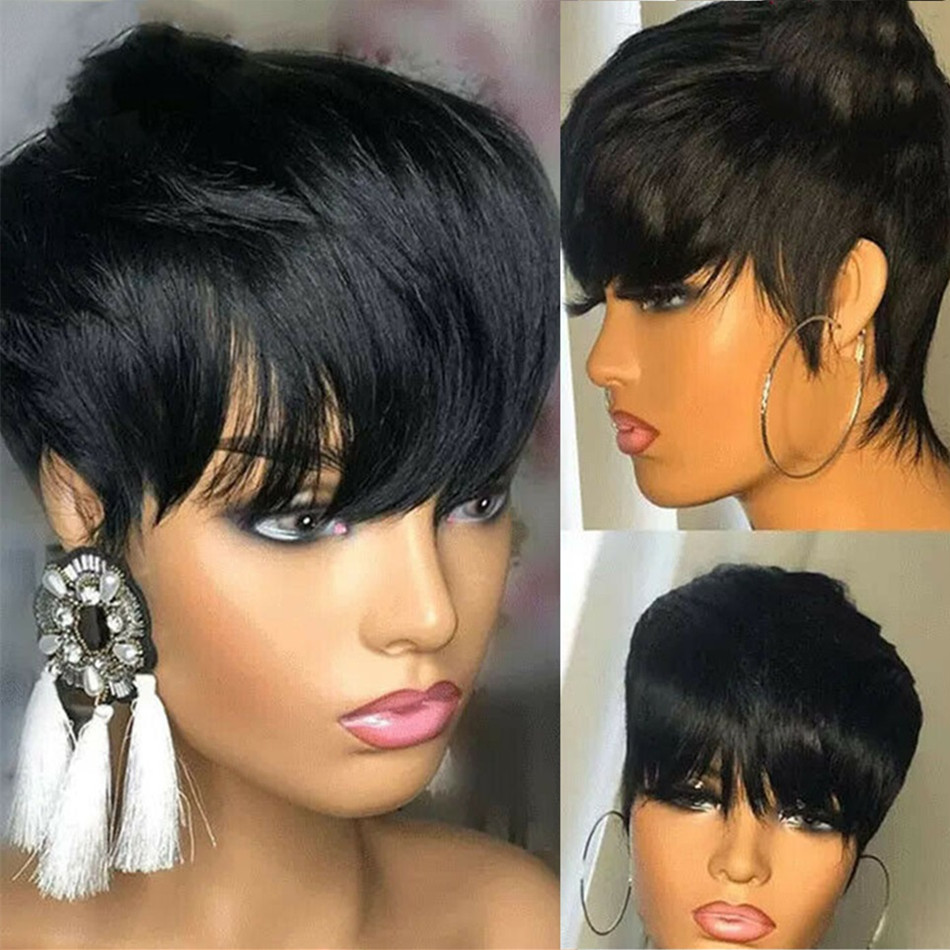 Kurze Pixie-Cut-Perücke aus Ec – Short Pixie Cut Wig Human Hair Cheap Bewertung und Preis