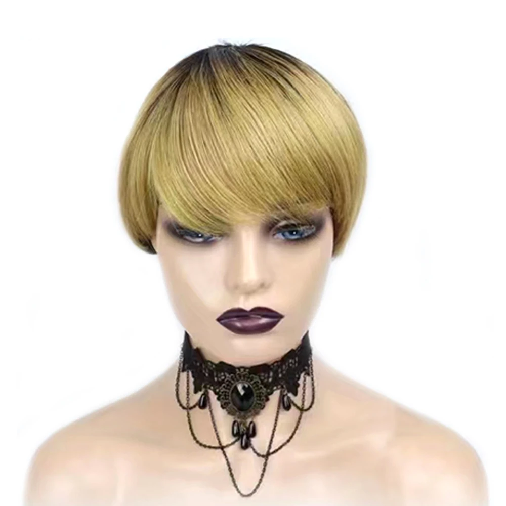 8 Zoll kurze Remy-Haarperücke, – Short Pixie Cut Wig Human Hair Cheap Bewertung und Preis
