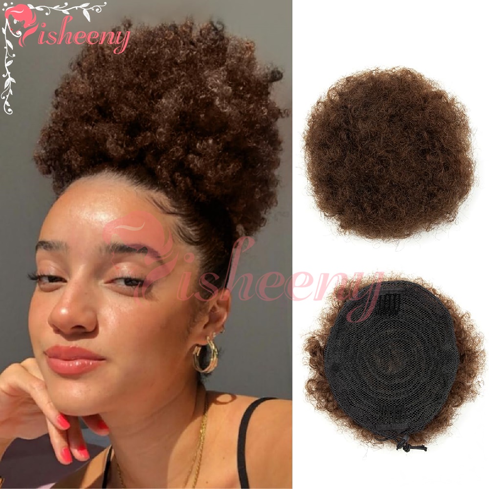 Isheeny Kinky Curly Afro Puff  – Drawstring Afro Curly Puff Ponytail Bewertung und Preis