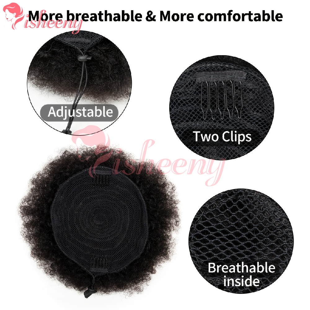 Isheeny Kinky Curly Afro Puff  – Drawstring Afro Curly Puff Ponytail Bewertung und Preis