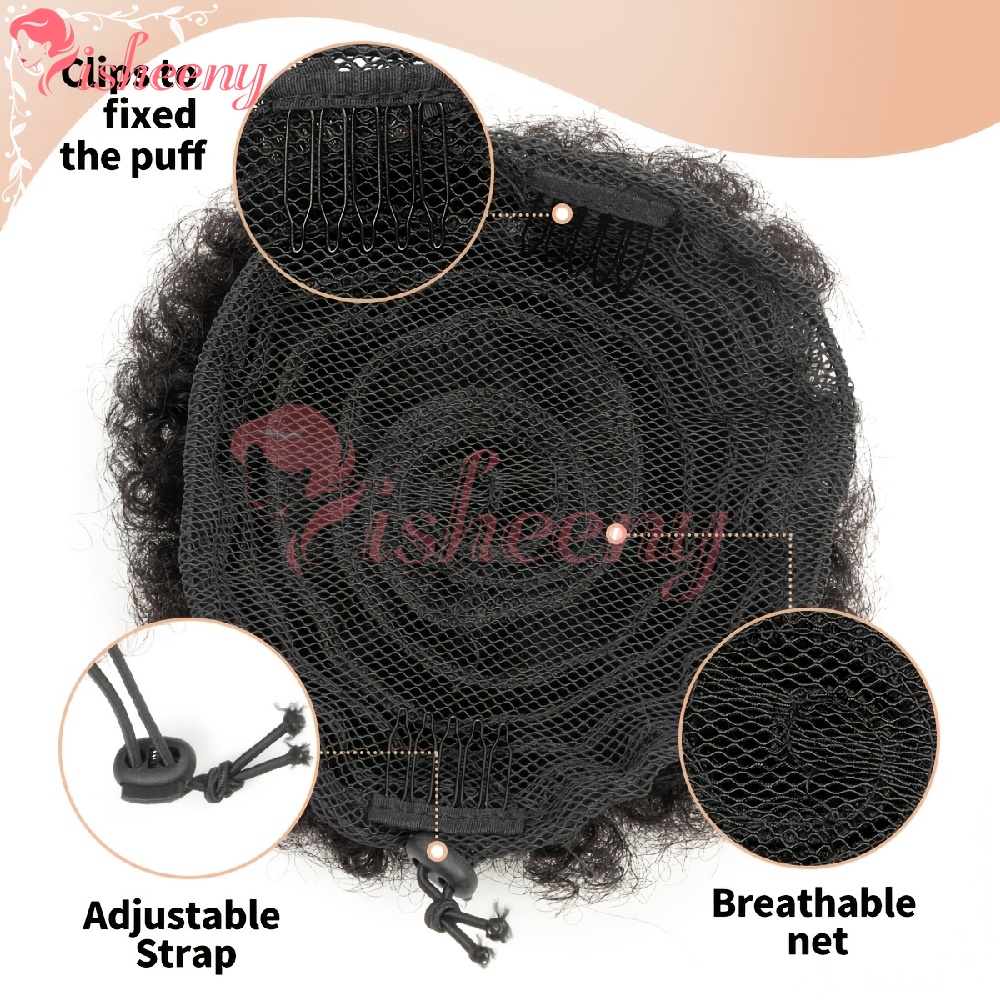 Isheeny Kinky Curly Afro Puff  – Drawstring Afro Curly Puff Ponytail Bewertung und Preis